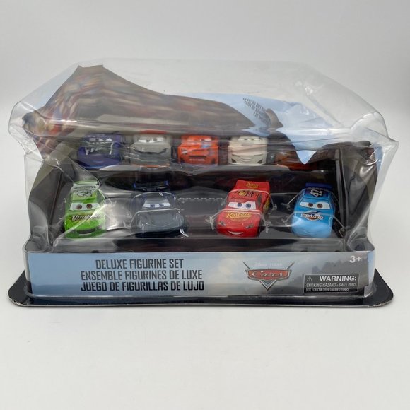 Disney Other - Disney Pixar Cars Deluxe 9 Figurine Set 2021 1/64 w/ Apple Car Package Damaged